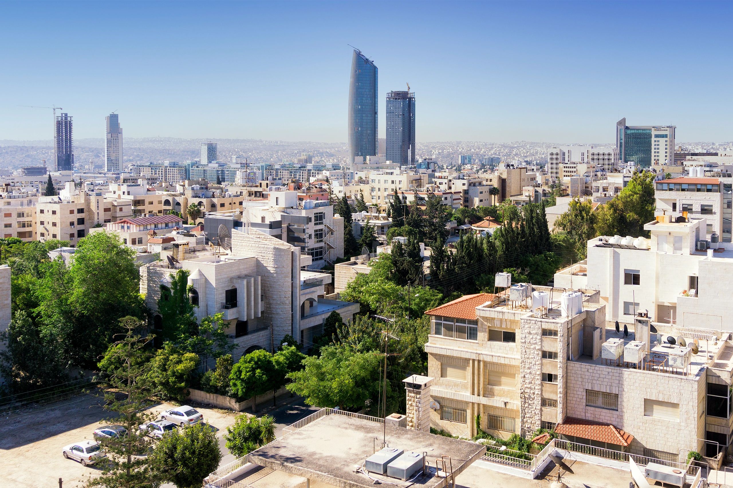 منظر حديث لمدينة عمّان الأردن